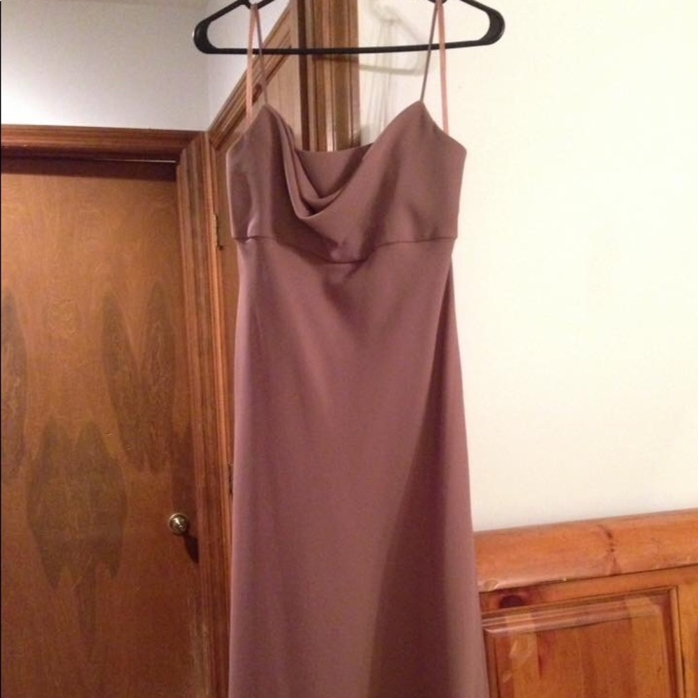 Brown spaghetti strap dress